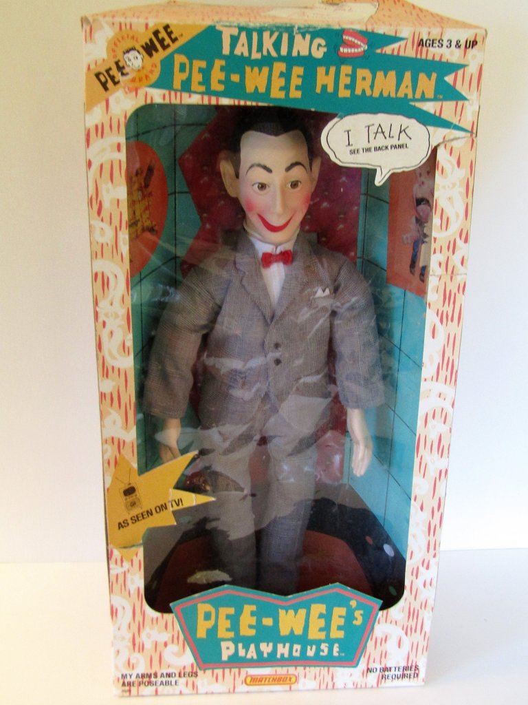 pee-wee herman doll in box