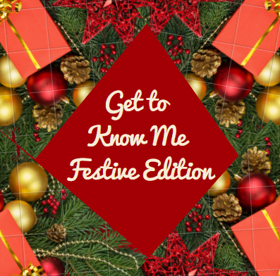 get to know me festive edition title card