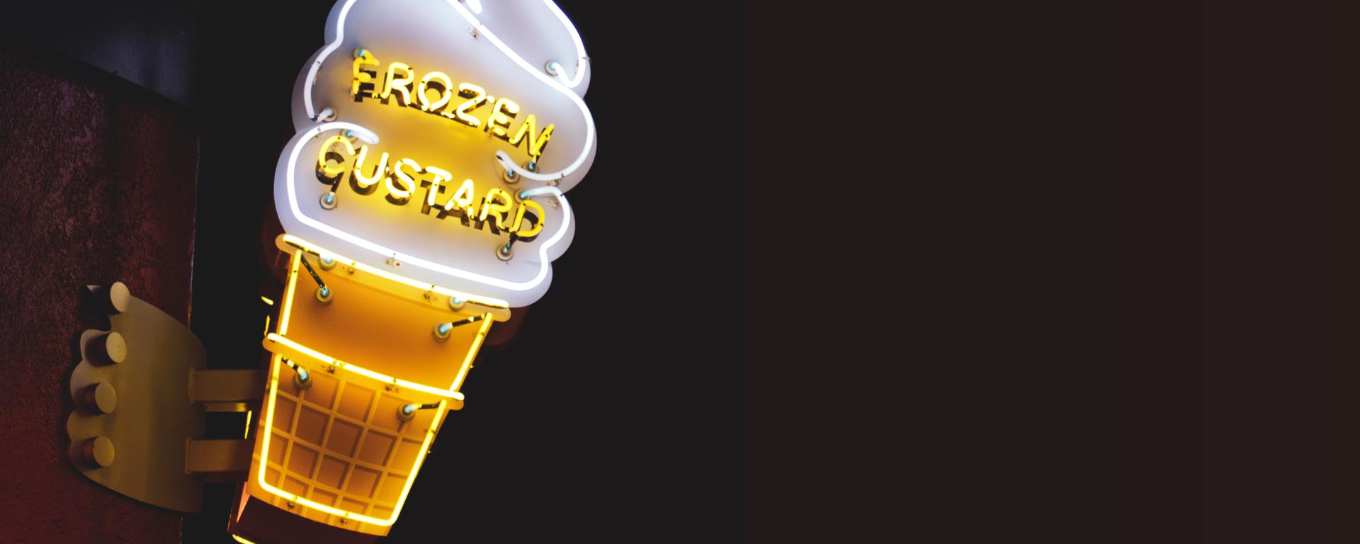 neon frozen custard sign